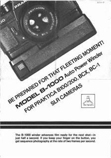 Praktica (VEB) BCX manual. Camera Instructions.